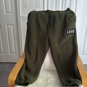Women’s Olive Green Fleece Pants